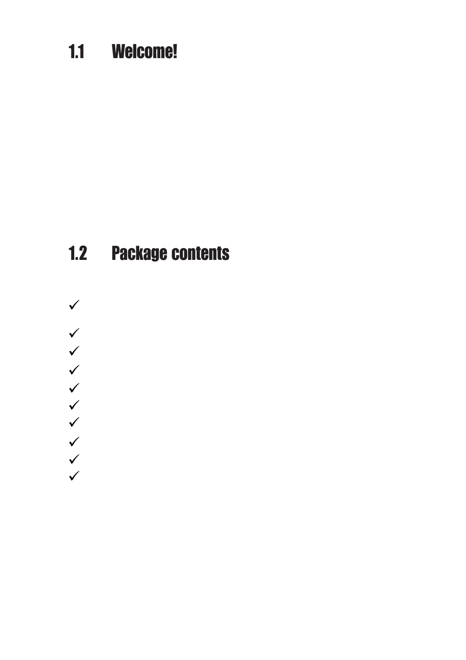 1 welcome, 2 package contents | Asus A7V600 User Manual | Page 12 / 82