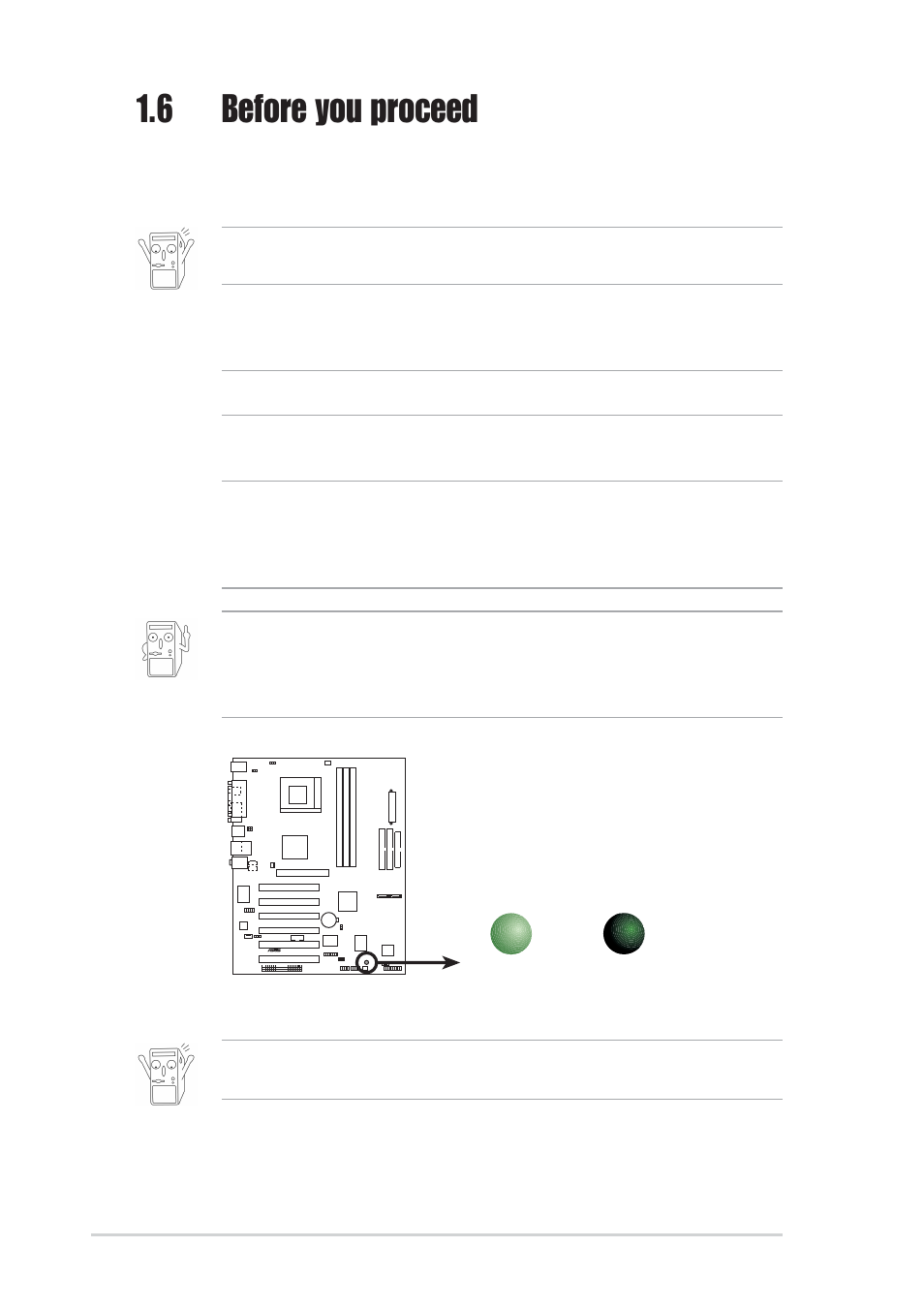 6 before you proceed | Asus A7V600 User Manual | Page 20 / 82