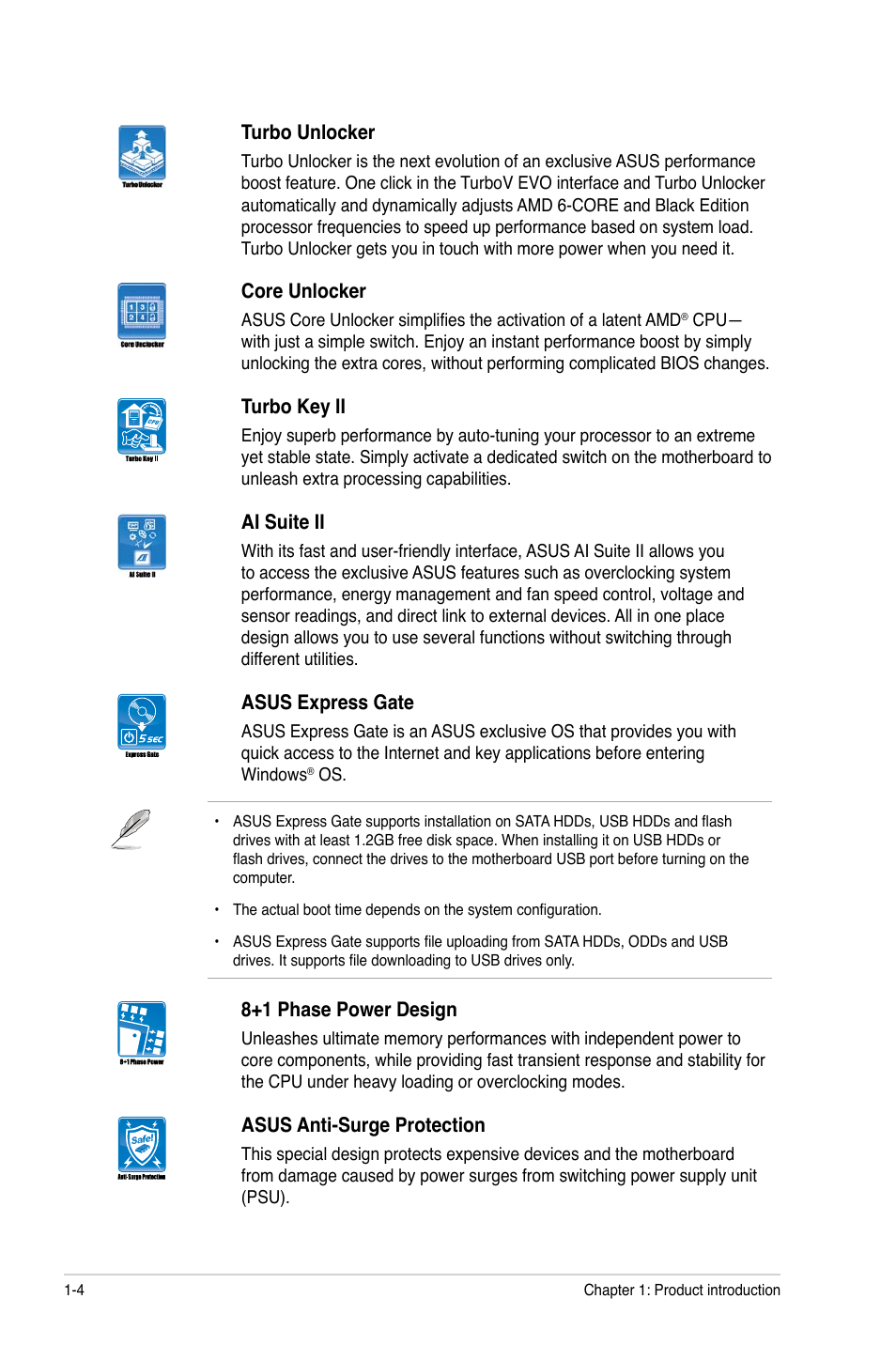 Asus M4A88T-V EVO/USB3 User Manual | Page 16 / 84