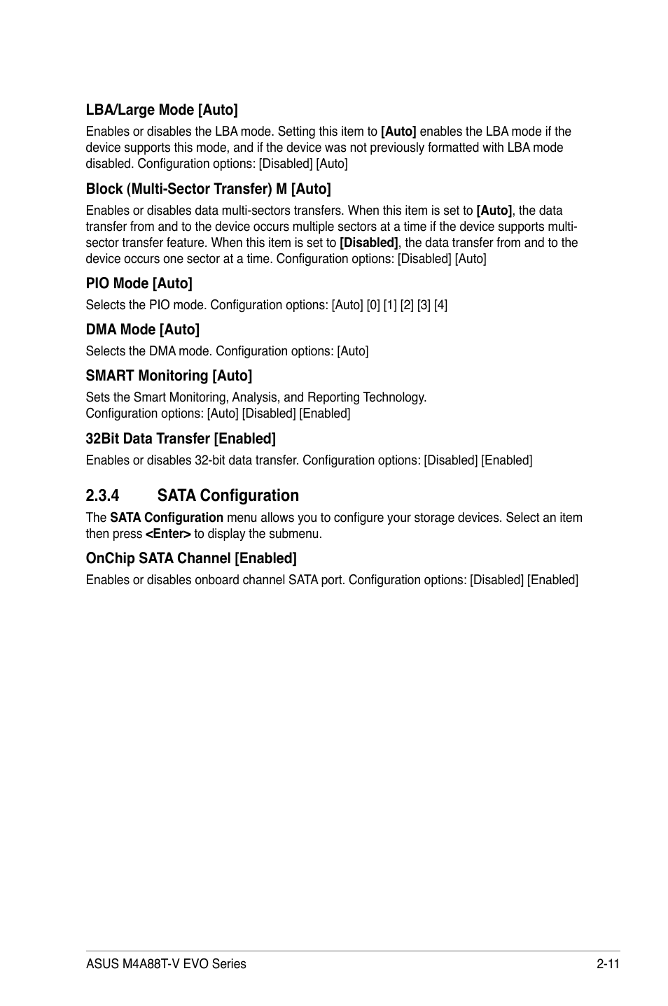 4 sata configuration, Sata configuration -11 | Asus M4A88T-V EVO/USB3 User Manual | Page 61 / 84