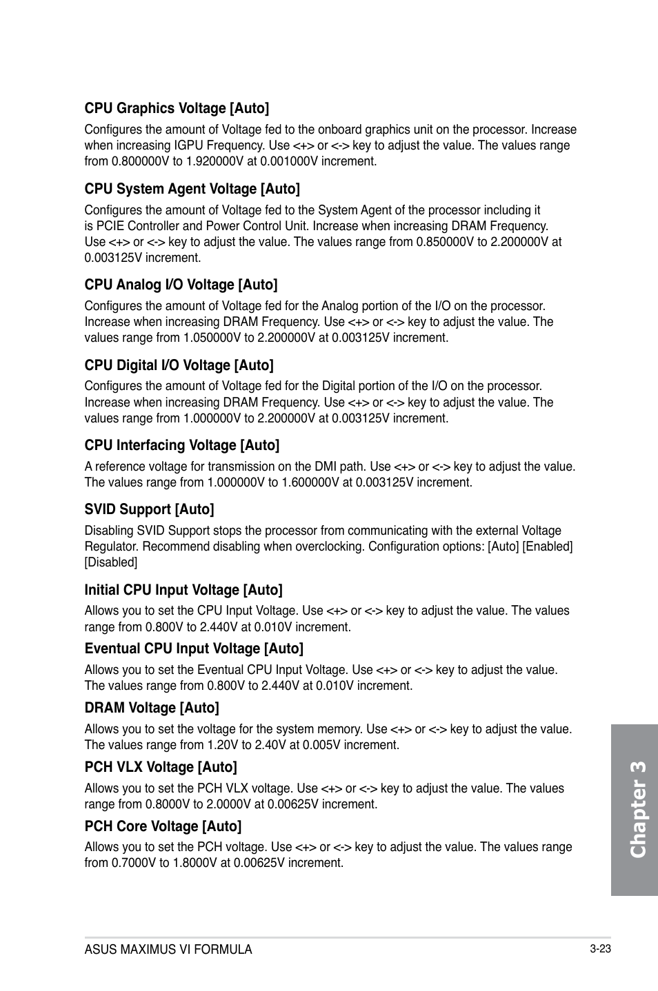 Chapter 3 | Asus MAXIMUS VI FORMULA User Manual | Page 113 / 212