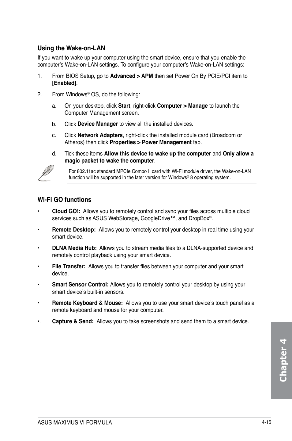 Chapter 4 | Asus MAXIMUS VI FORMULA User Manual | Page 167 / 212