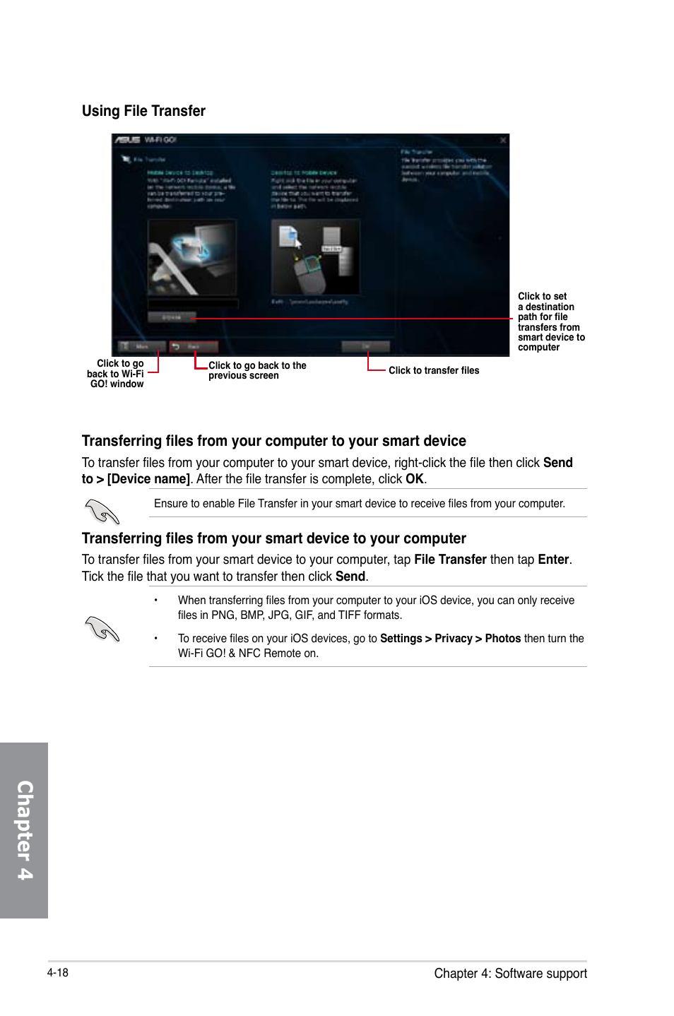 Chapter 4, Using file transfer | Asus MAXIMUS VI FORMULA User Manual | Page 170 / 212