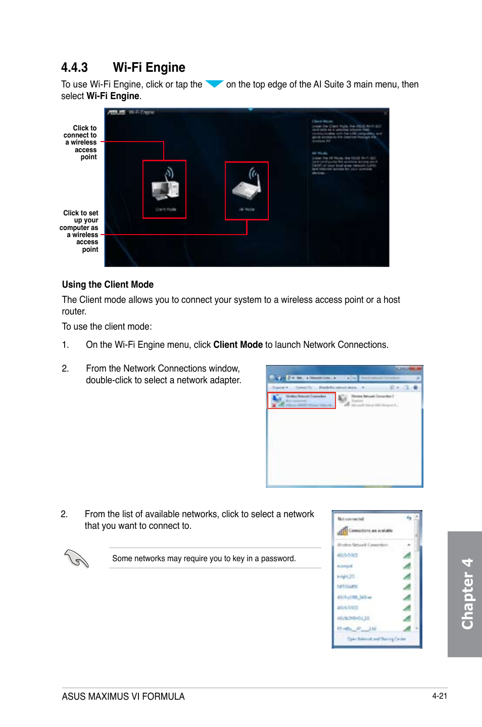 3 wi-fi engine, Wi-fi engine -21, Chapter 4 | Asus MAXIMUS VI FORMULA User Manual | Page 173 / 212