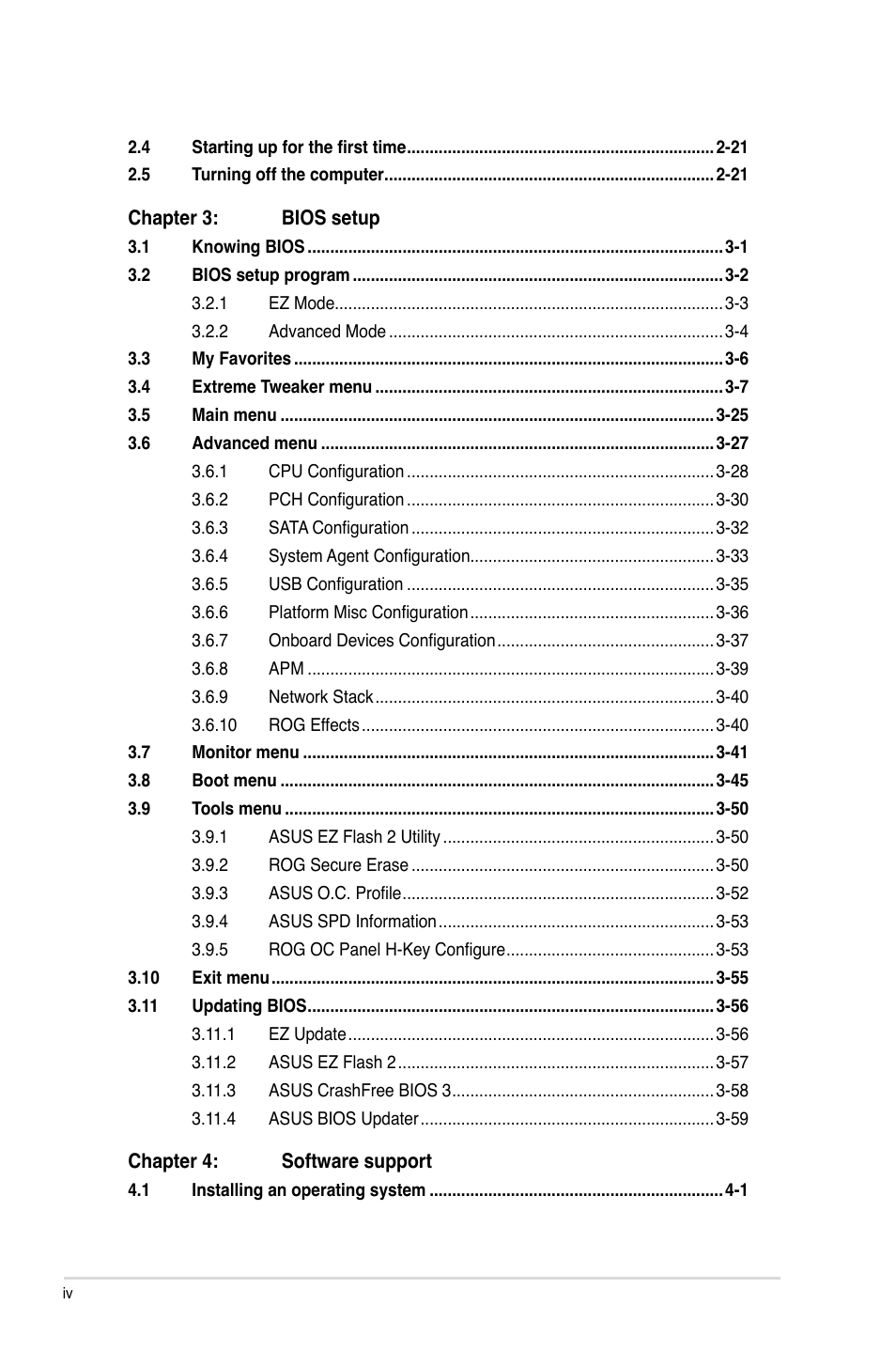 Asus MAXIMUS VI FORMULA User Manual | Page 4 / 212