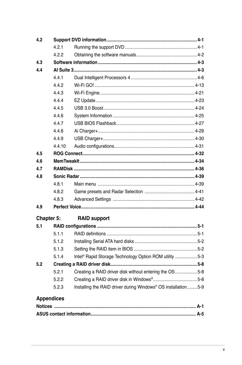 Asus MAXIMUS VI FORMULA User Manual | Page 5 / 212