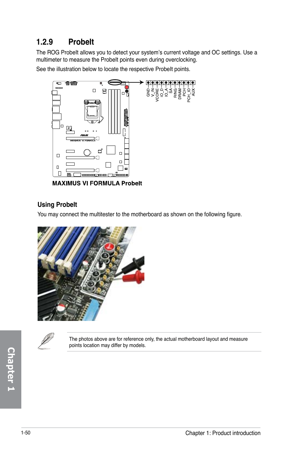 9 probeit, Probeit -50, Chapter 1 | Asus MAXIMUS VI FORMULA User Manual | Page 66 / 212