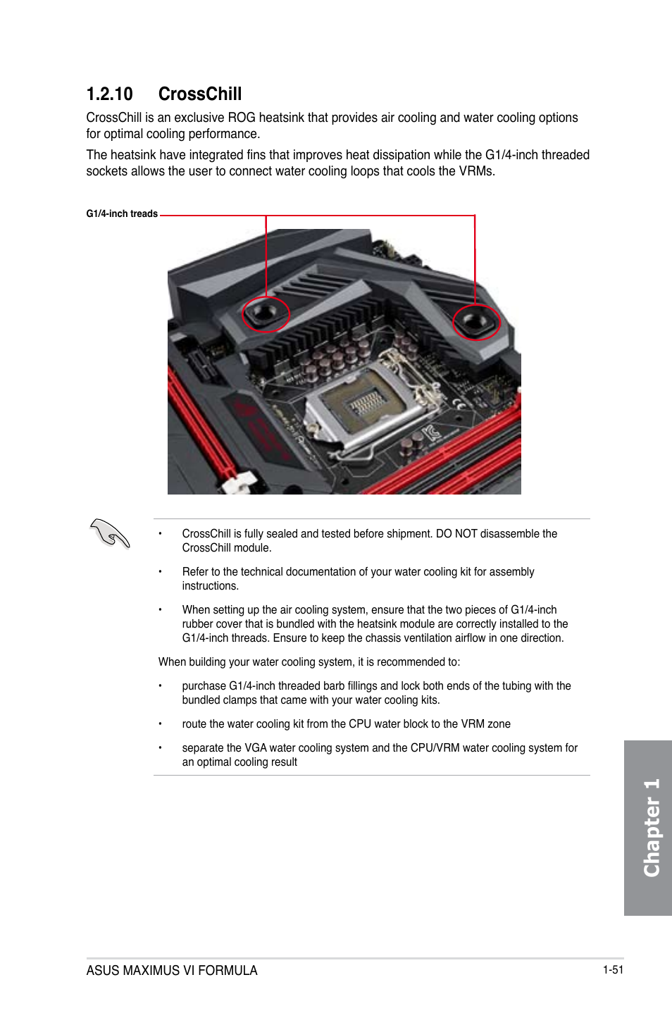 10 crosschill, Crosschill -51, Chapter 1 | Asus MAXIMUS VI FORMULA User Manual | Page 67 / 212