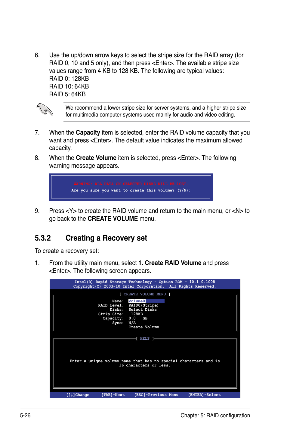 2 creating a recovery set | Asus TS100-E7/PI4 User Manual | Page 110 / 136
