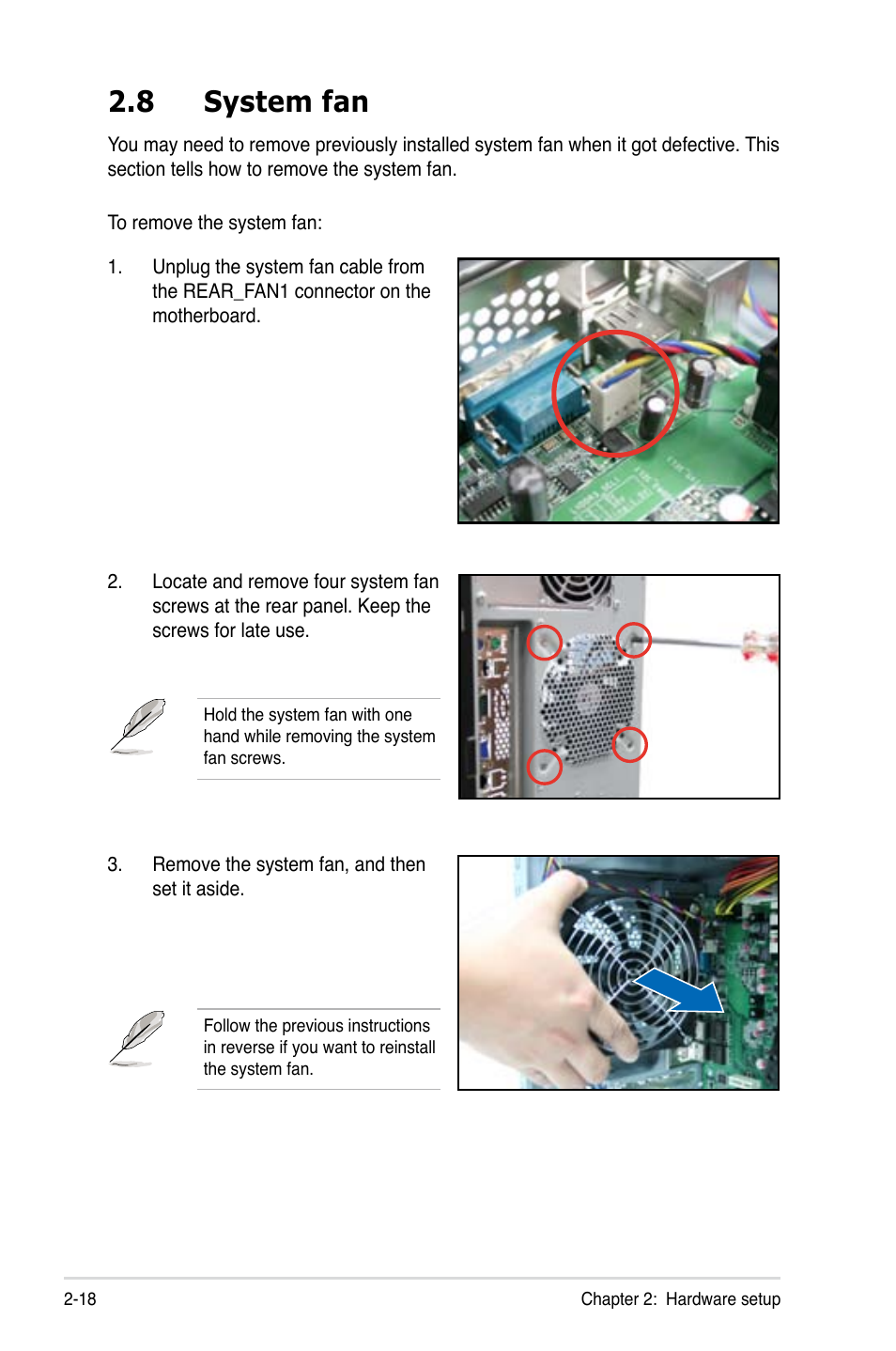 8 system fan | Asus TS100-E7/PI4 User Manual | Page 38 / 136