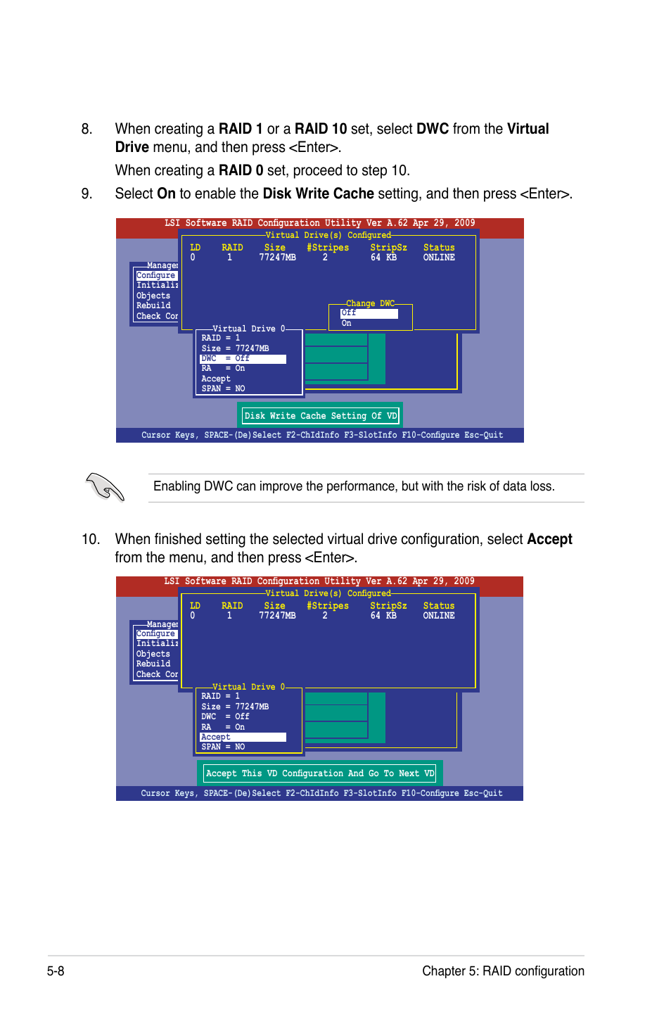 8 chapter 5: raid configuration | Asus TS100-E7/PI4 User Manual | Page 92 / 136