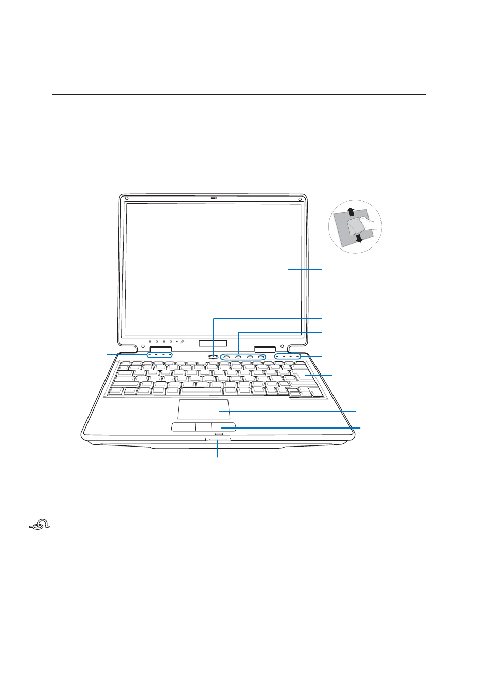 Top side | Asus Z61A User Manual | Page 12 / 70