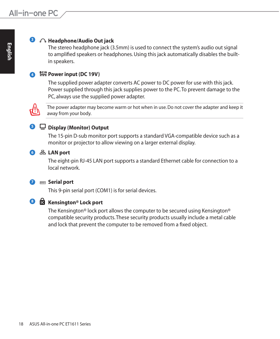 Asus ET1611PUT User Manual | Page 18 / 38