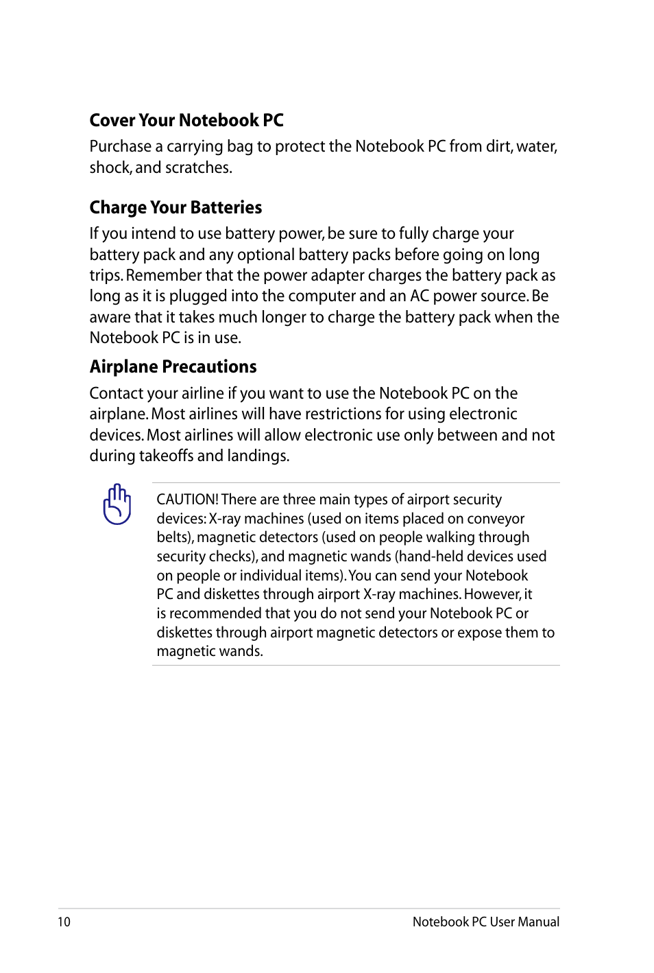 Asus X4LSM User Manual | Page 10 / 100