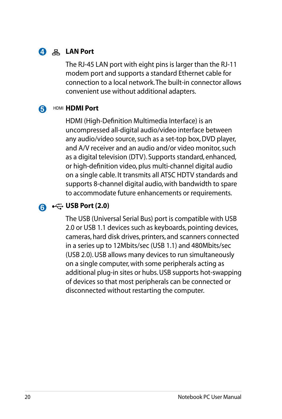 Asus X4LSM User Manual | Page 20 / 100