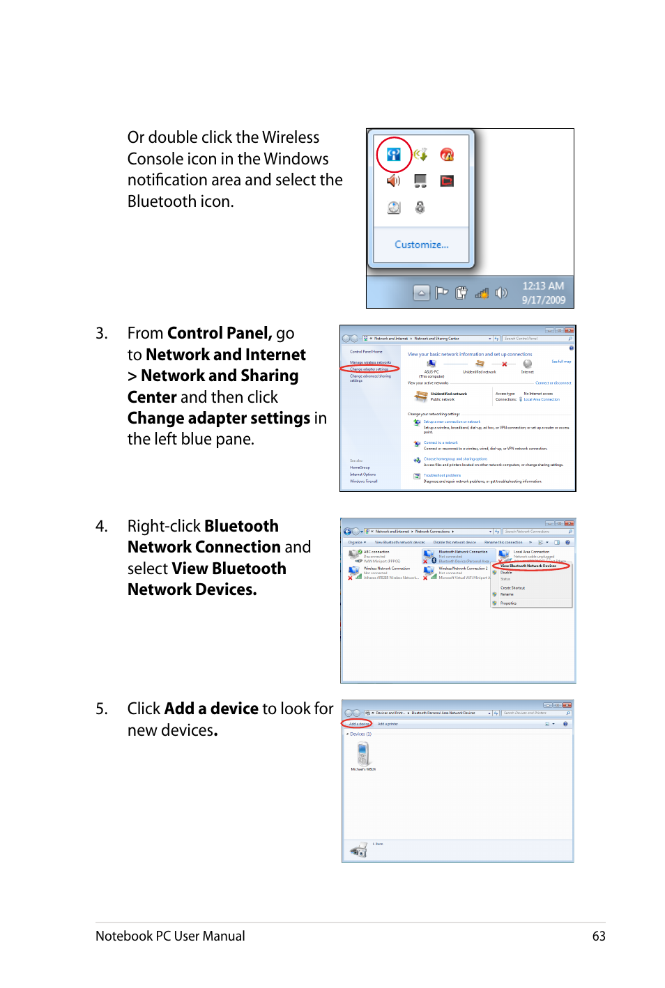 Asus X4LSM User Manual | Page 63 / 100