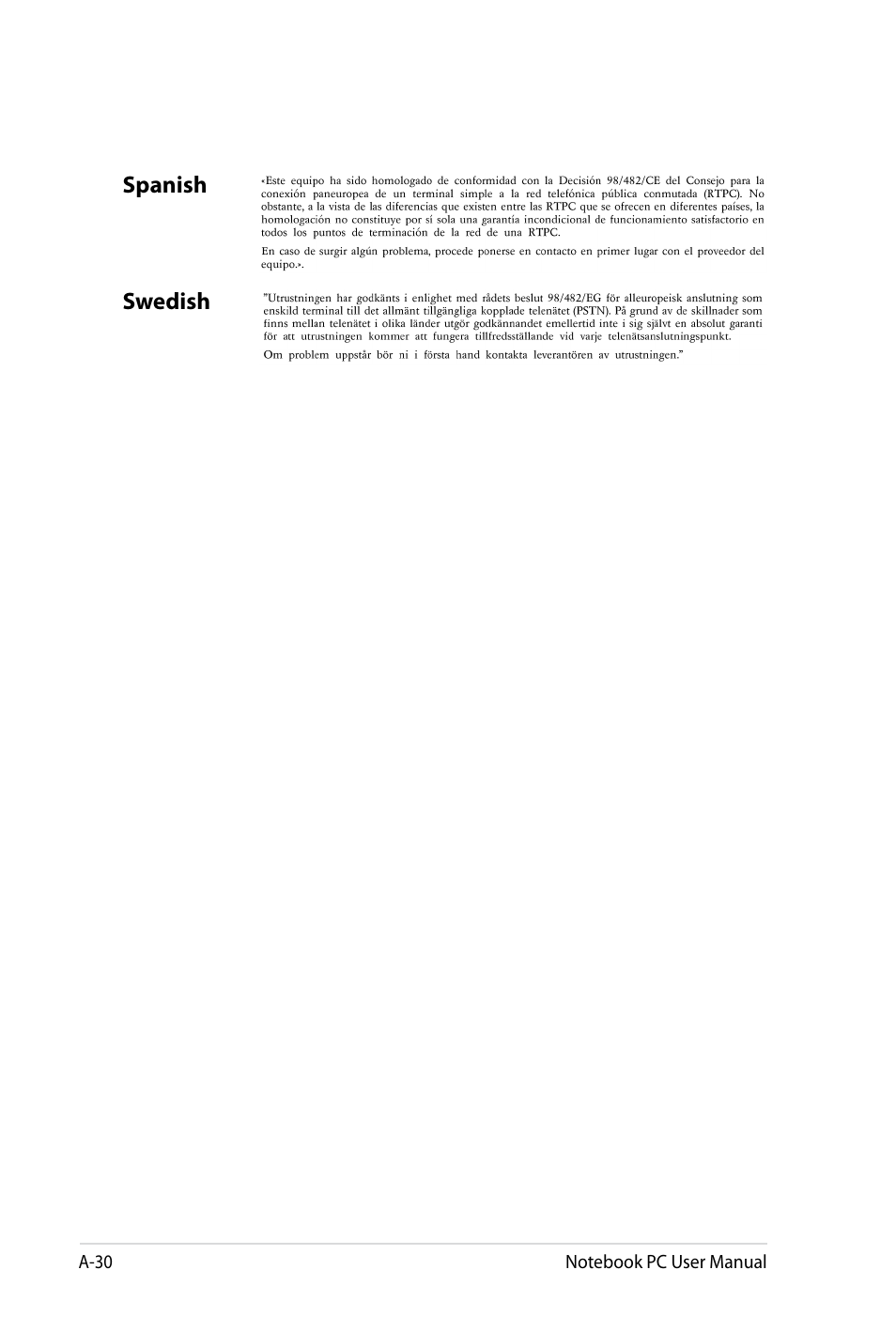 Asus X4LSM User Manual | Page 94 / 100