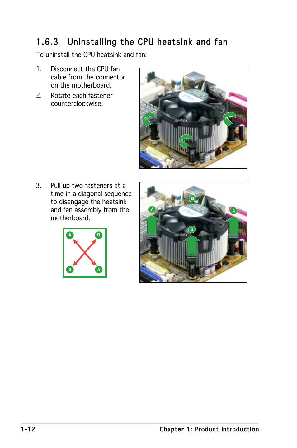 3 uninstalling the cpu heatsink and fan | Asus P5L-MX/IPAT User Manual | Page 24 / 78