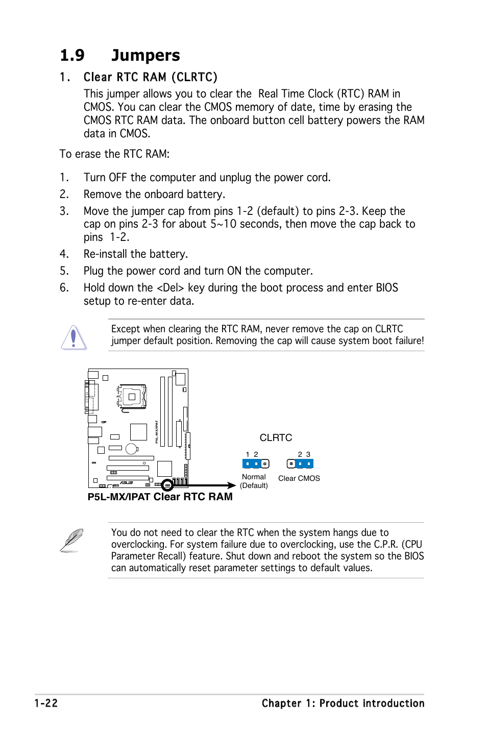 9 jumpers | Asus P5L-MX/IPAT User Manual | Page 34 / 78