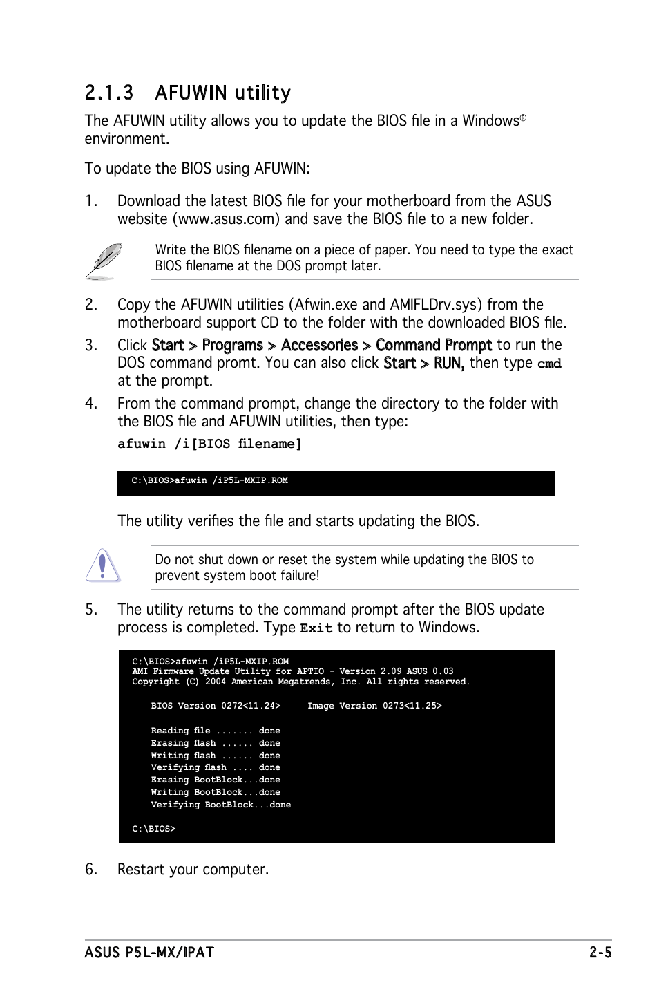 3 afuwin utility | Asus P5L-MX/IPAT User Manual | Page 49 / 78