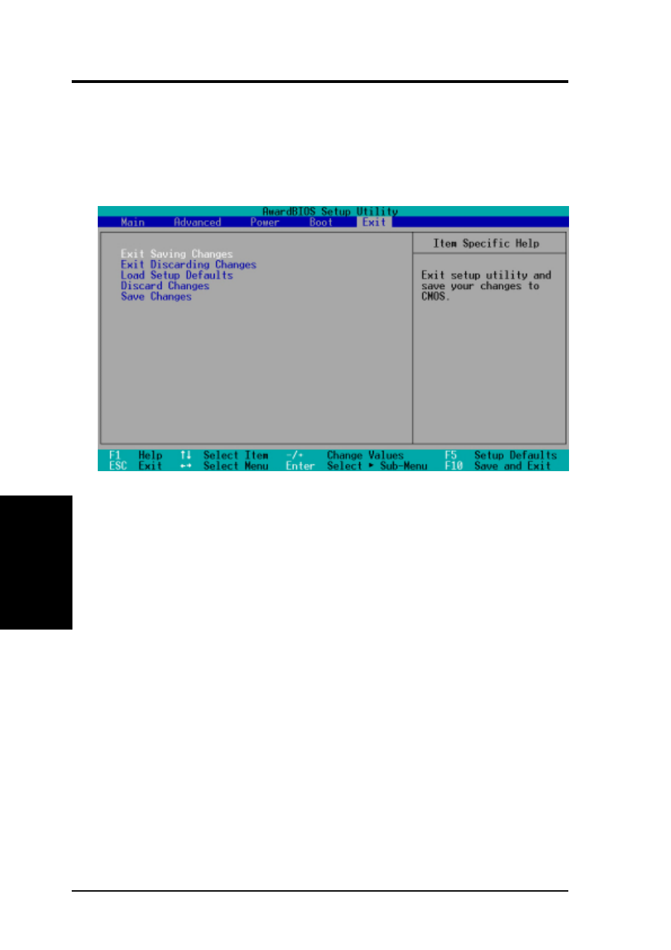 Bios setup, 7 exit menu | Asus CUA266 User Manual | Page 74 / 94