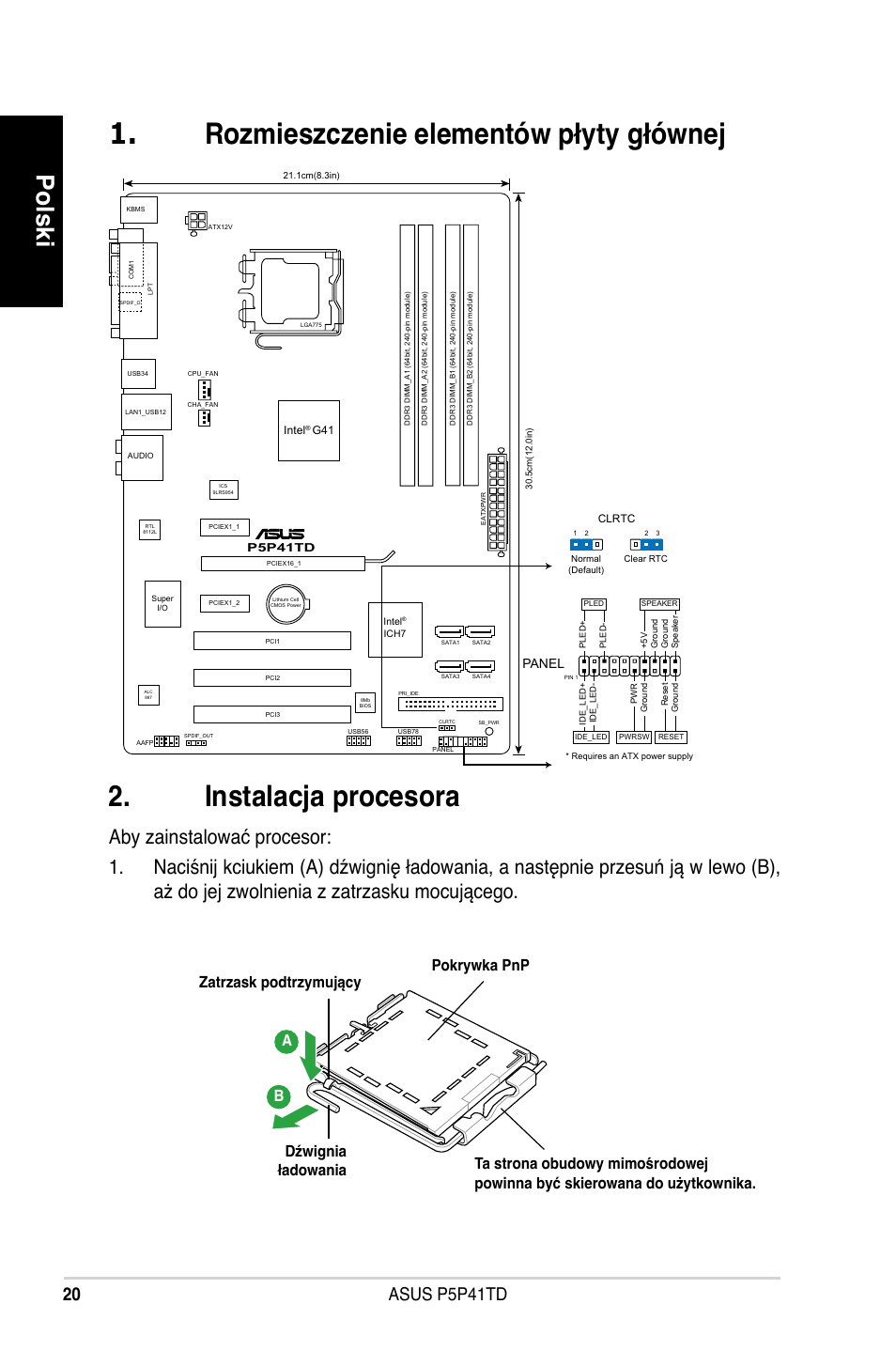 Polski | Asus P5P41TD User Manual | Page 20 / 41