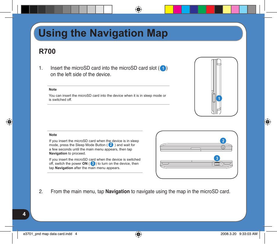 Using the navigation map, R700 | Asus R700T User Manual | Page 4 / 4