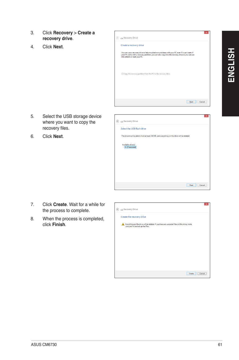 En gl is h en gl is h | Asus CM6730 User Manual | Page 61 / 72