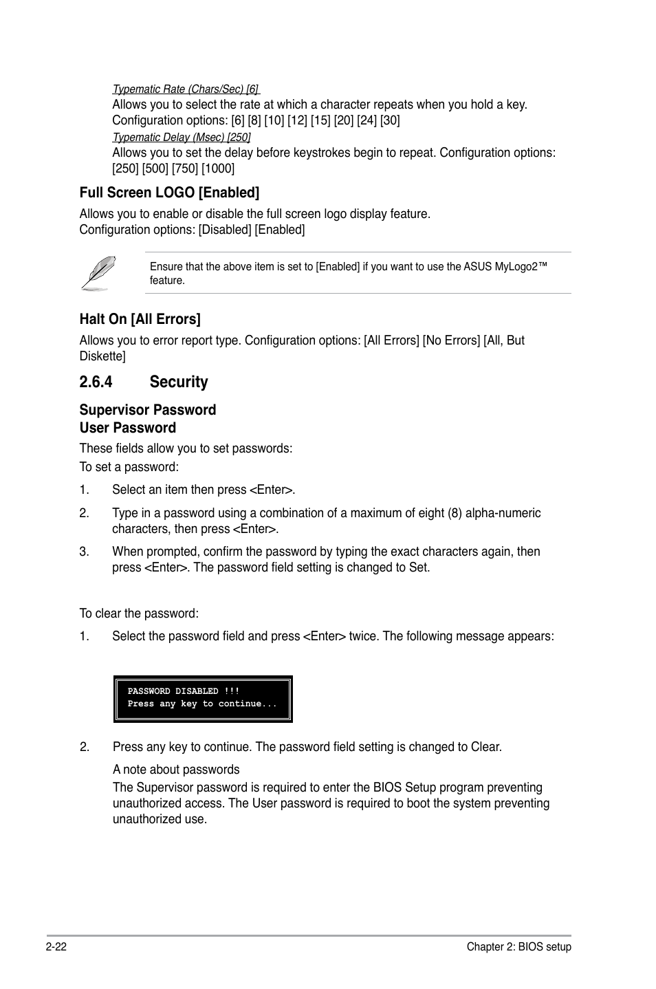 4 security, Security -22, Security | Asus P5N73-CM User Manual | Page 62 / 64