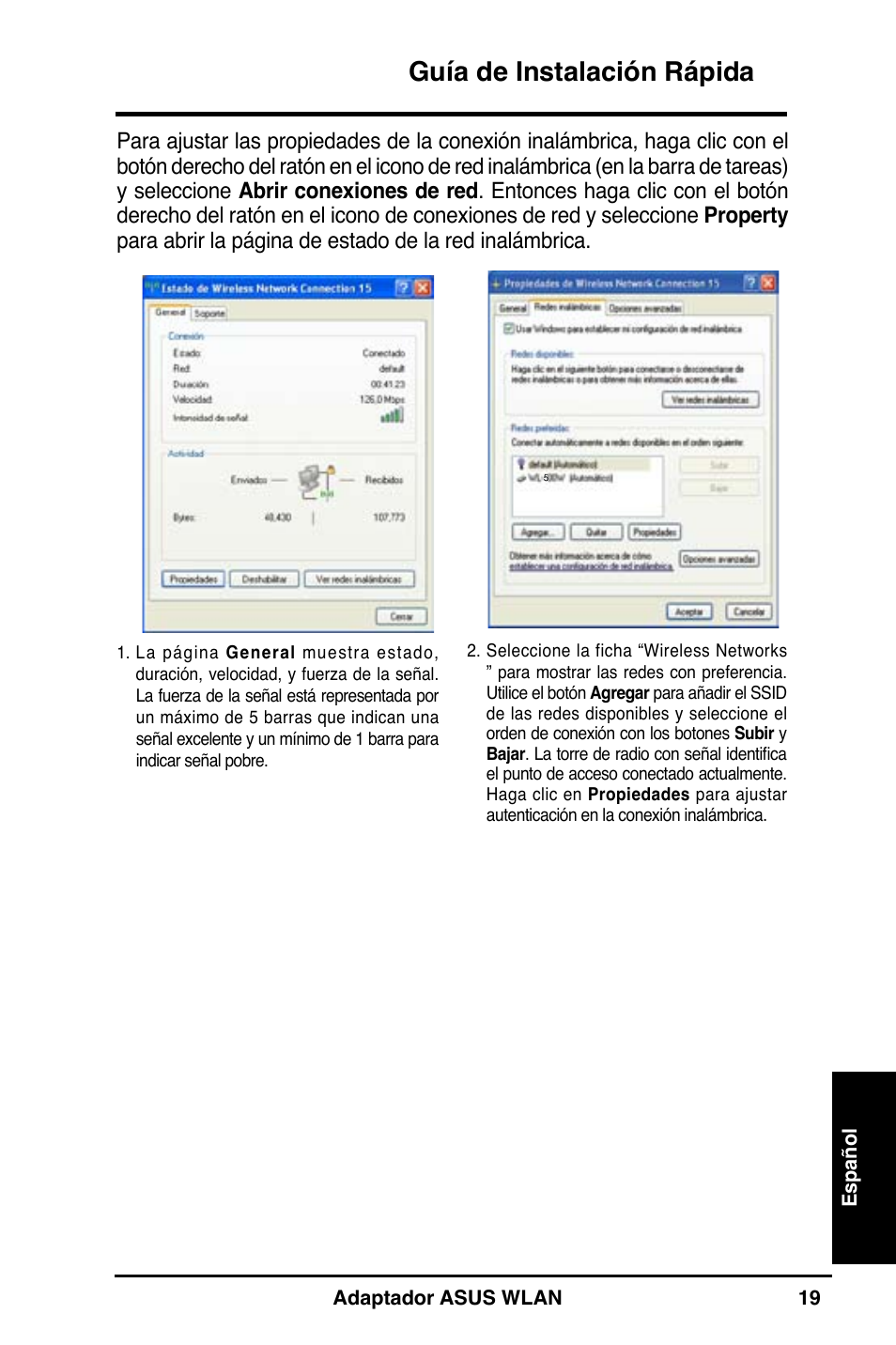 Guía de instalación rápida | Asus WL-160N User Manual | Page 21 / 55