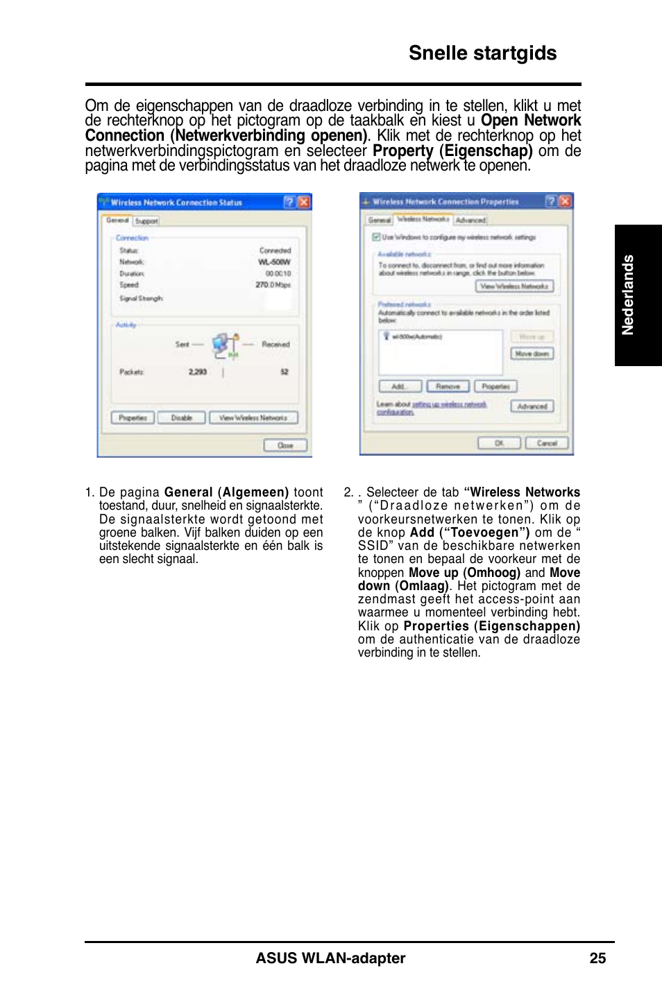 Snelle startgids | Asus WL-160N User Manual | Page 27 / 55