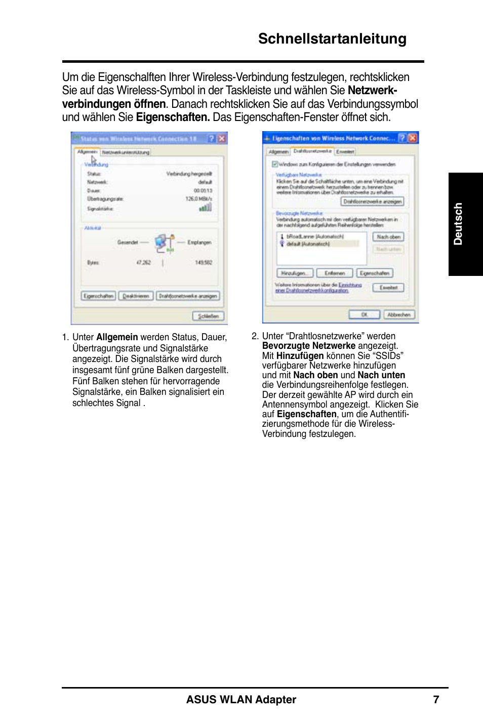 Schnellstartanleitung | Asus WL-160N User Manual | Page 9 / 55