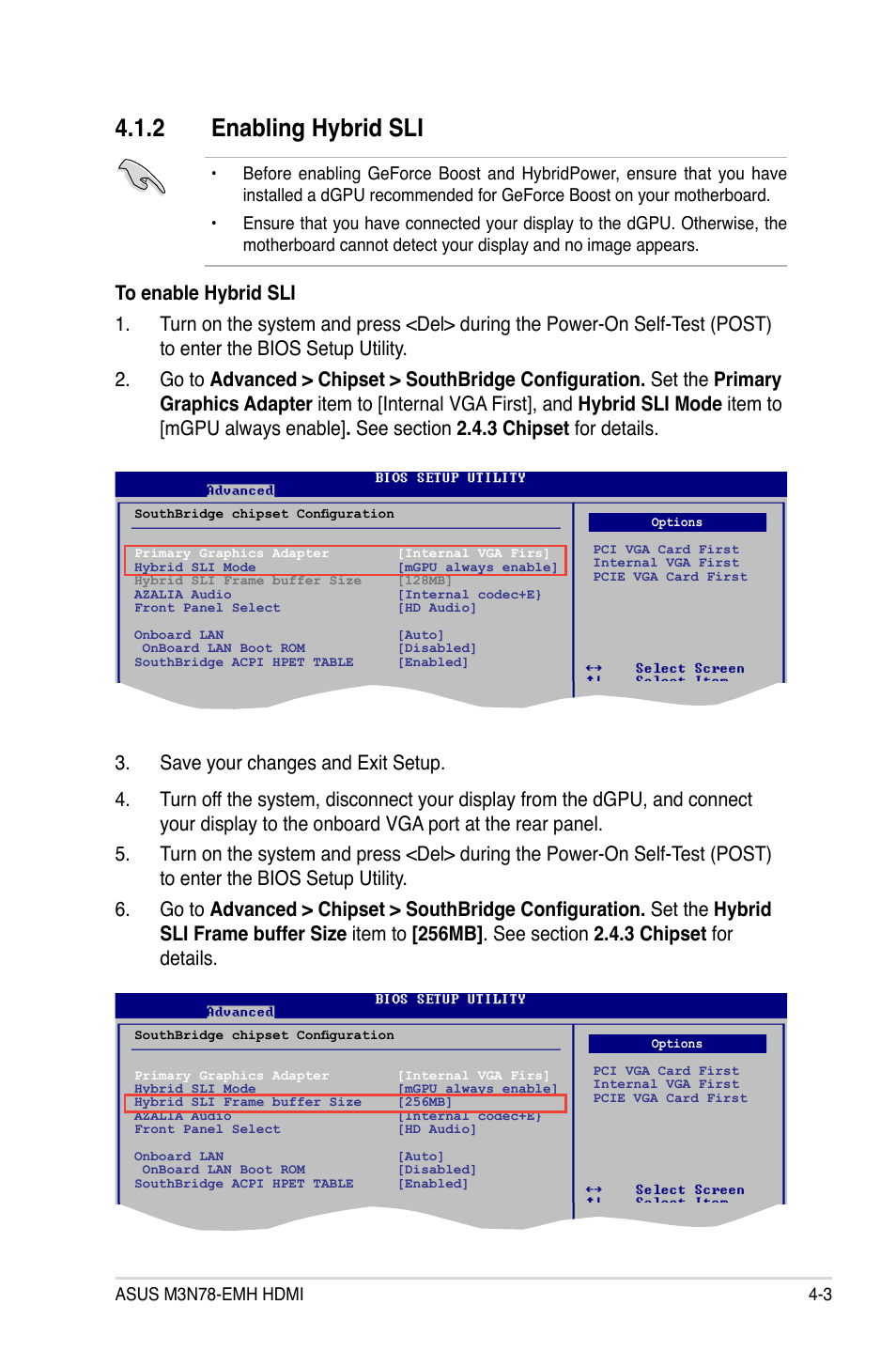 2 enabling hybrid sli | Asus M3N78-EMH HDMI User Manual | Page 101 / 102