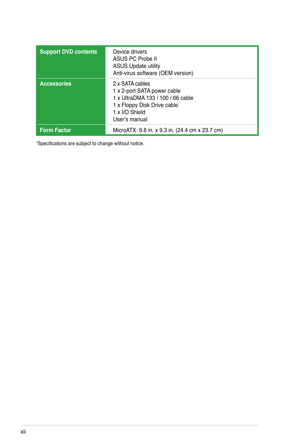 Asus M3N78-EMH HDMI User Manual | Page 12 / 102