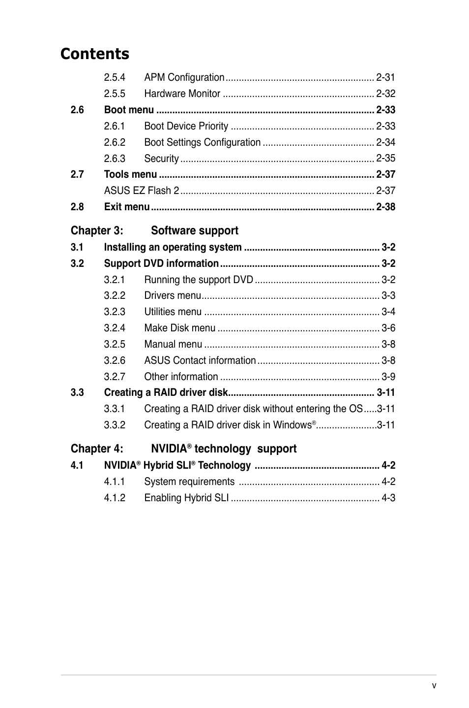 Asus M3N78-EMH HDMI User Manual | Page 5 / 102