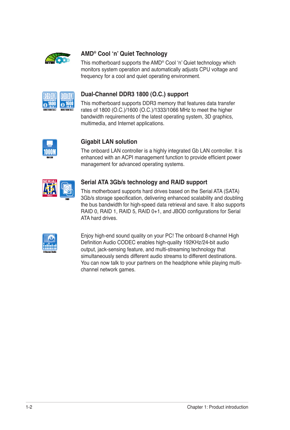 Asus M4N68T User Manual | Page 12 / 62