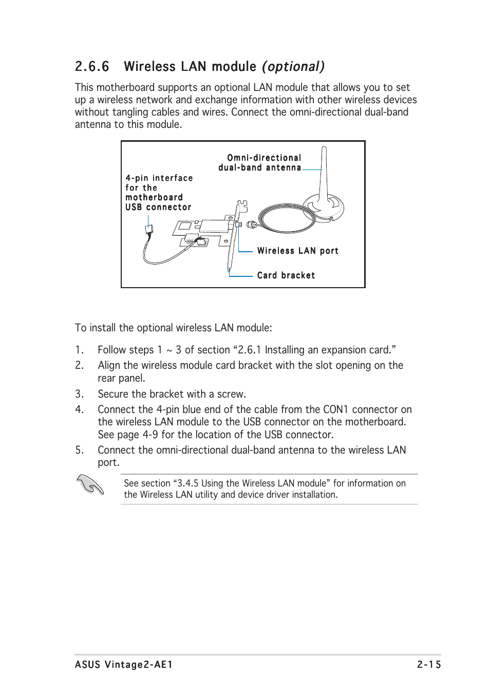 Optional) | Asus V2-AE1 User Manual | Page 31 / 110