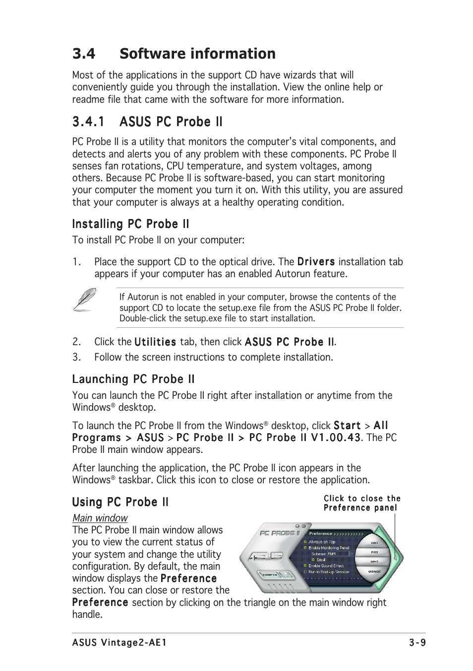 4 software information | Asus V2-AE1 User Manual | Page 45 / 110