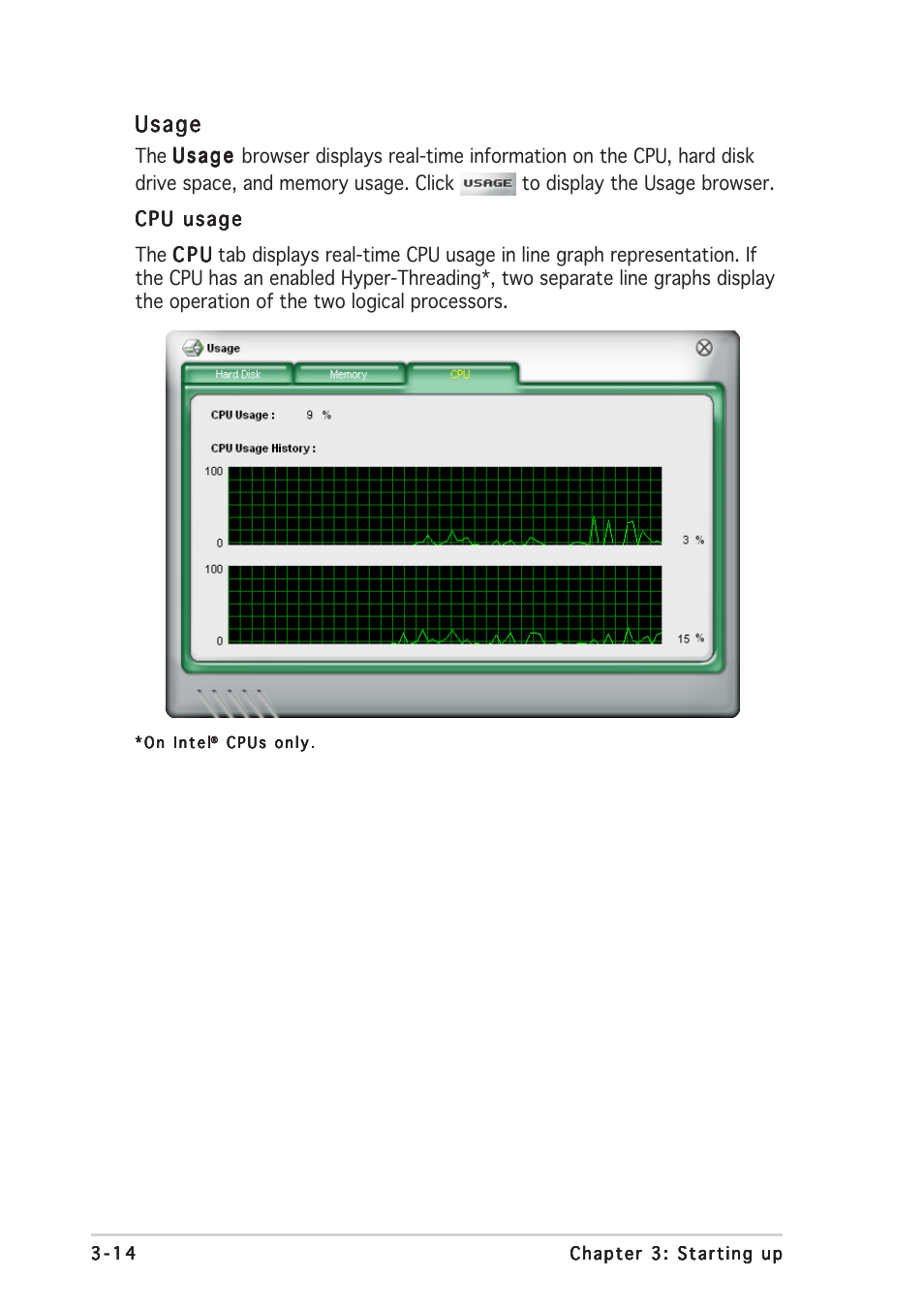 Usage | Asus V2-AE1 User Manual | Page 50 / 110