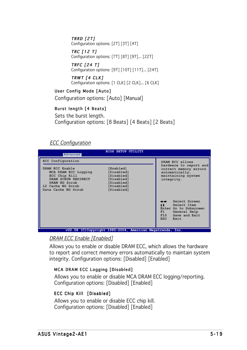 Configuration options: [auto] [manual | Asus V2-AE1 User Manual | Page 93 / 110