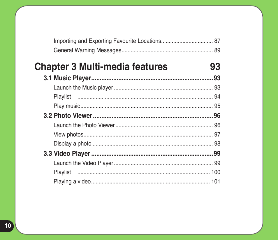 Chapter 3 multi-media features 93 | Asus R600 User Manual | Page 10 / 109