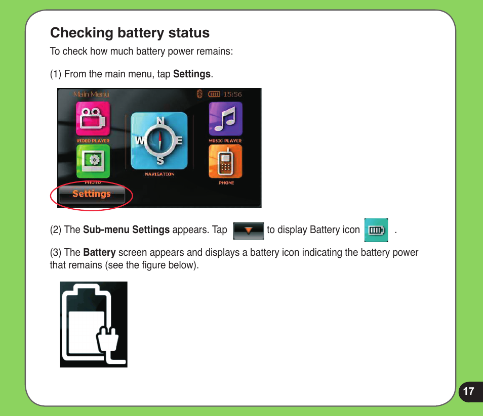 Checking battery status | Asus R600 User Manual | Page 17 / 109