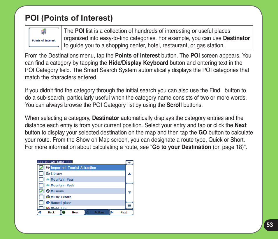 Poi (points of interest) | Asus R600 User Manual | Page 53 / 109