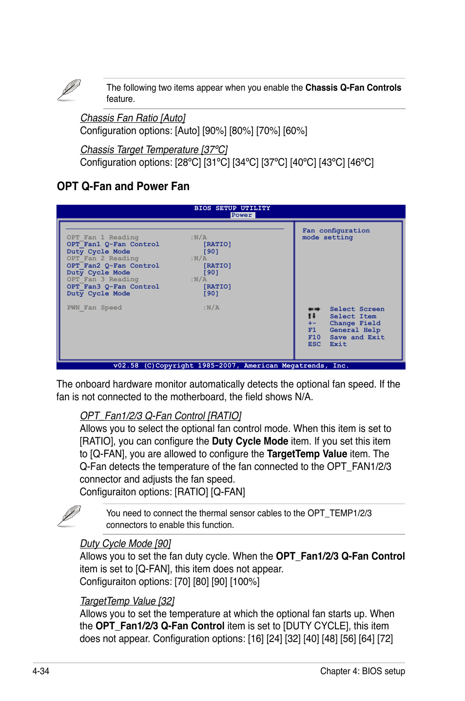 Opt q-fan and power fan | Asus Maximus Extreme User Manual | Page 112 / 196