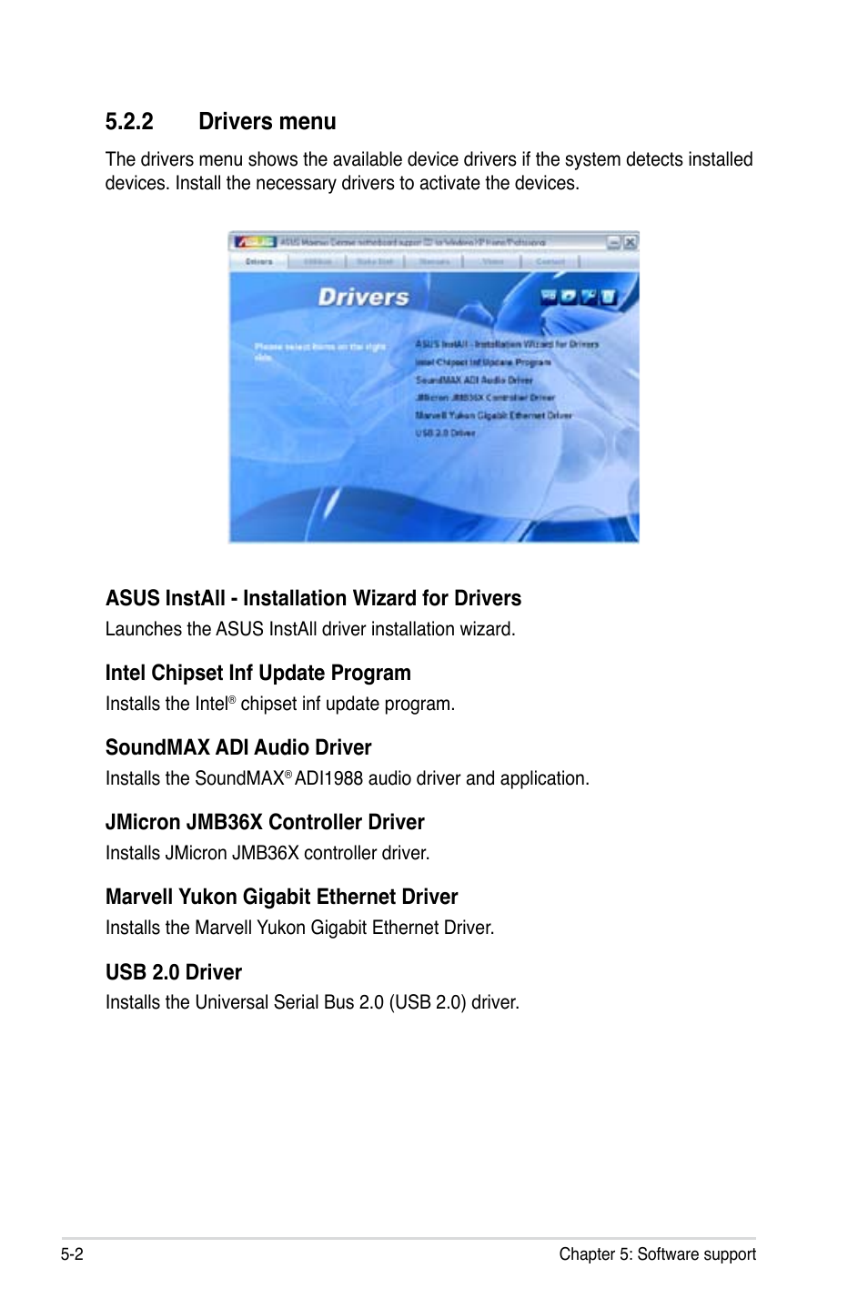 2 drivers menu | Asus Maximus Extreme User Manual | Page 124 / 196