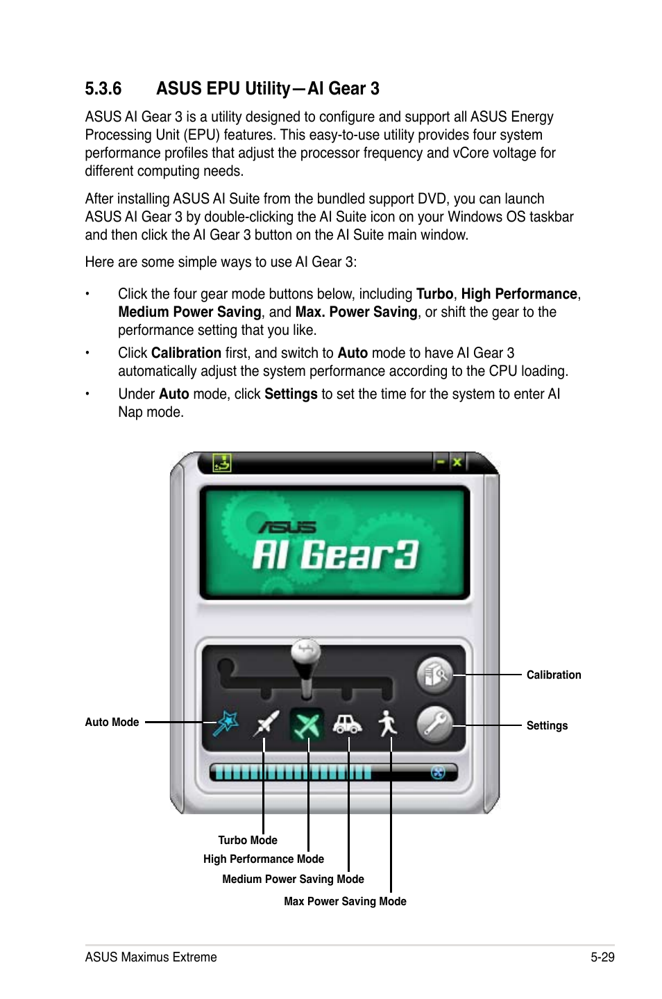 6 asus epu utility—ai gear 3 | Asus Maximus Extreme User Manual | Page 151 / 196