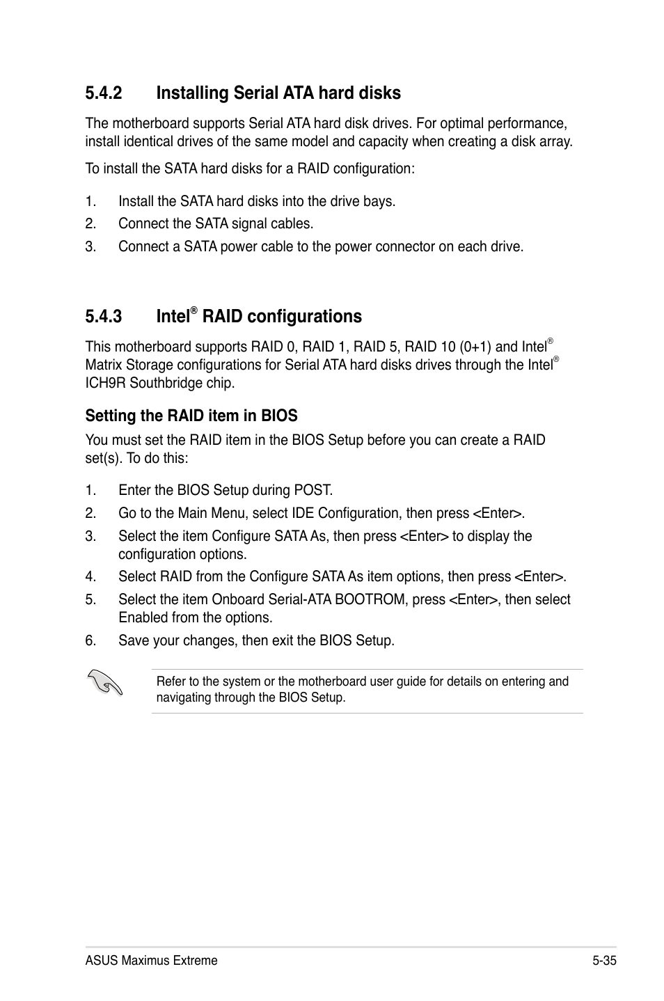 3 intel, Raid configurations, 2 installing serial ata hard disks | Asus Maximus Extreme User Manual | Page 157 / 196