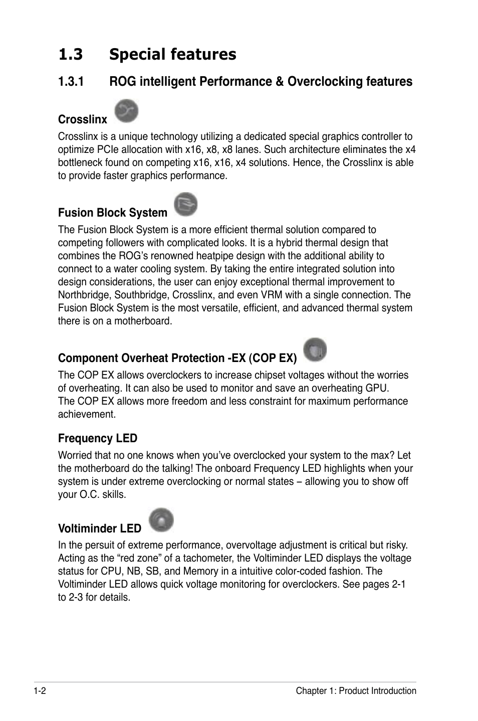 3 special features | Asus Maximus Extreme User Manual | Page 18 / 196