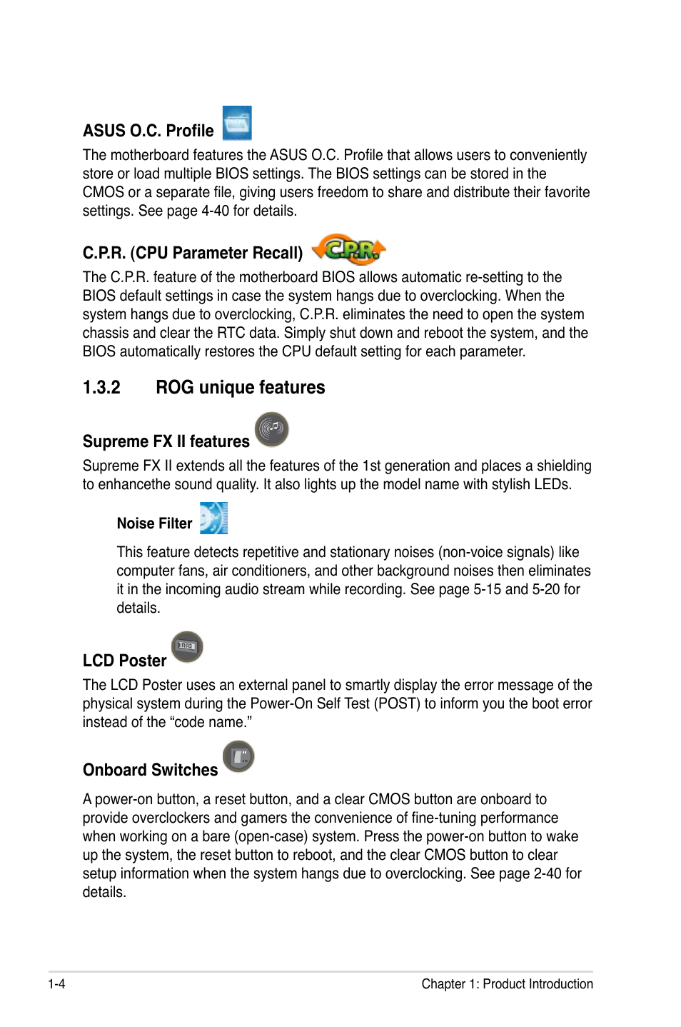 2 rog unique features | Asus Maximus Extreme User Manual | Page 20 / 196