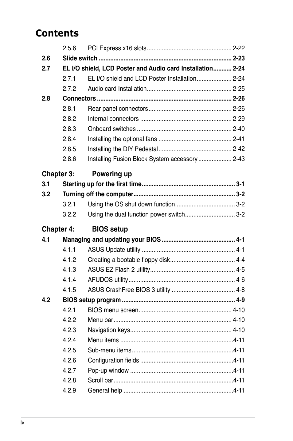 Asus Maximus Extreme User Manual | Page 4 / 196